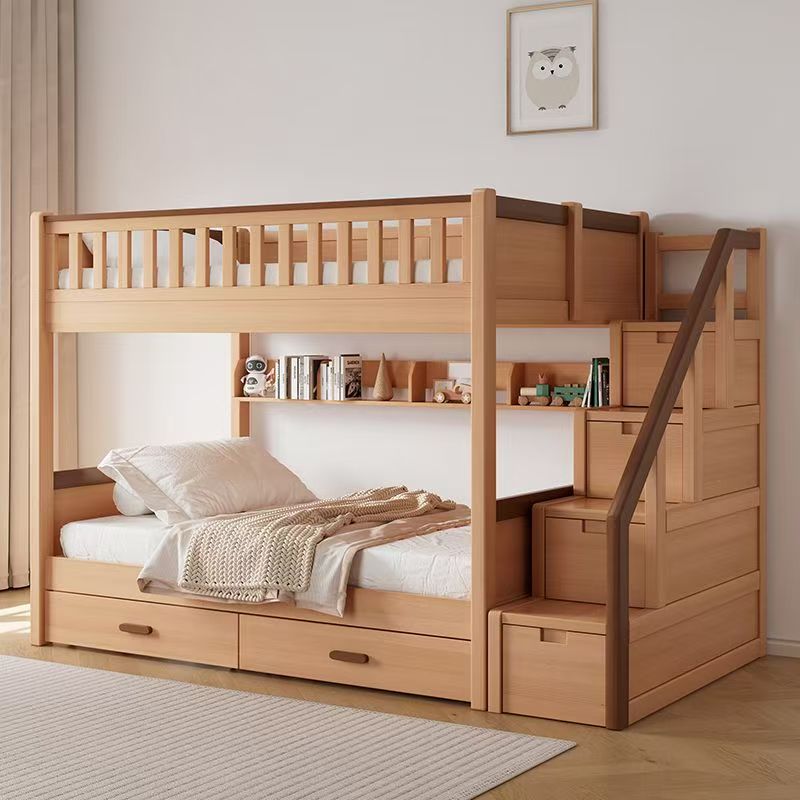 ！@Nature Oak Wooden Bunk Bed W - đánh giá và giá Bunk Bed With Stairs And Slide